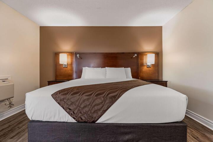 1 King Bed Flat Screen Television Desk High Speed Internet Accessible Microwave and Ref (4 of 14)