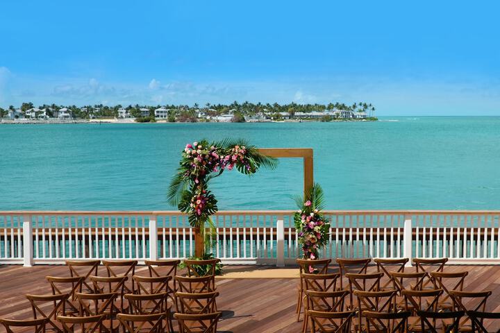 Outdoor wedding area