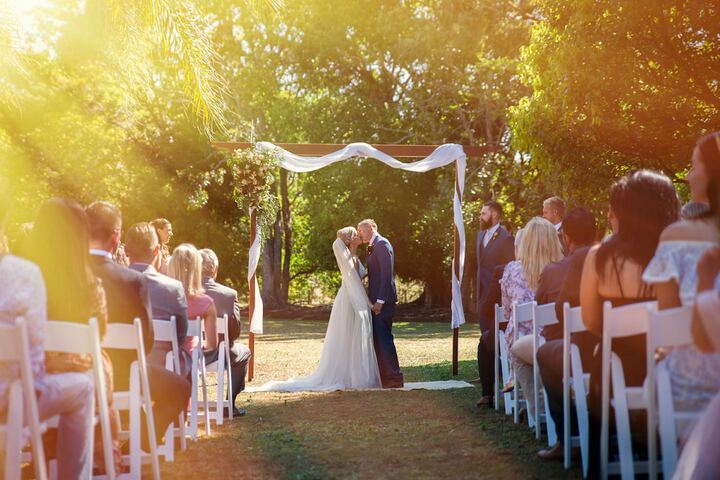 Outdoor wedding area
