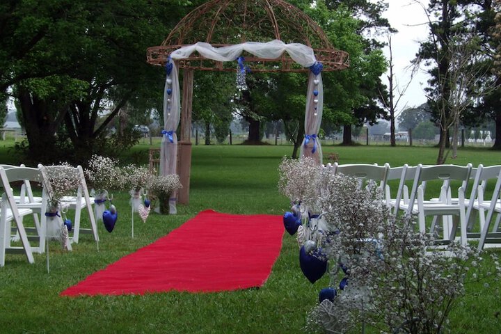 Outdoor wedding area