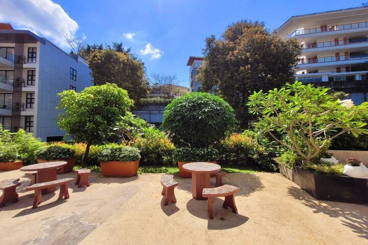 Outdoor banquet area