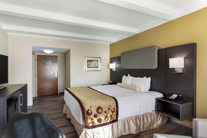 1 King Accessible Roll in Shower Exterior Entrance Microwave, Refrigerator WiFi Full Breakfast (22 of 22)
