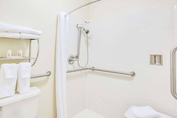 1 Queen Bed Mobility Accessible Bathtub with Grab Bars (9 of 22)