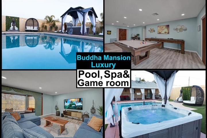 Exterior of Buddha Mansion Luxury Resort - 8BR Modern HotTub, Huge pool, Sauna, BBQ grill, Game Room