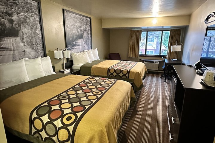 2 Queen Beds Mobility Accessible Bathtub with Grab Bars (11 of 17)