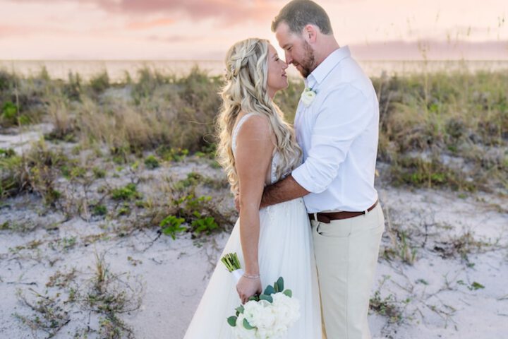 Outdoor wedding area