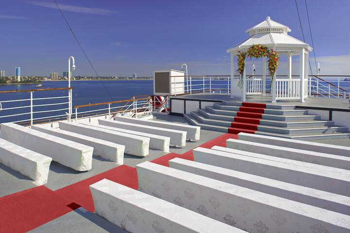 Outdoor wedding area