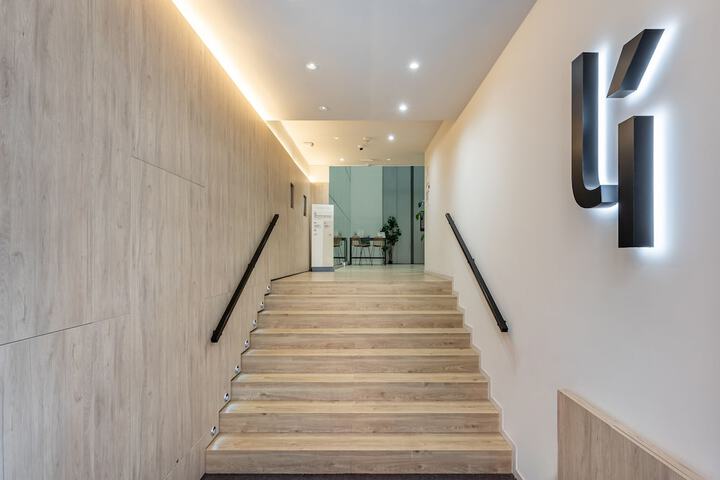 Interior entrance