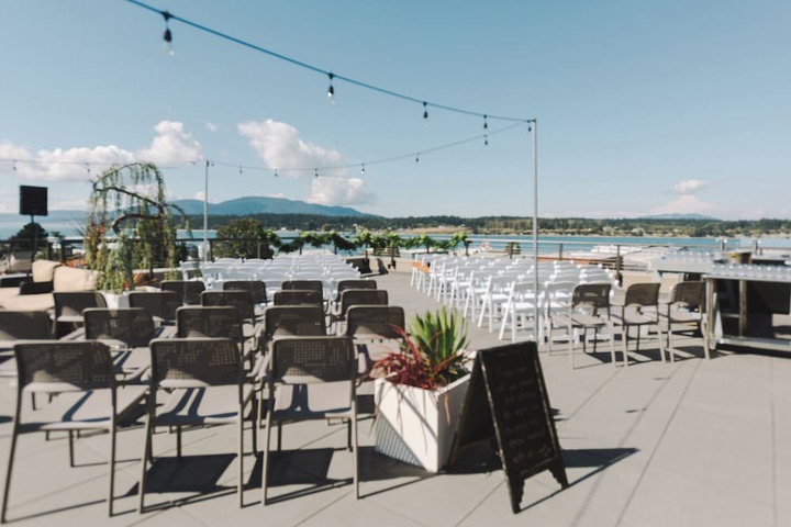 Outdoor wedding area
