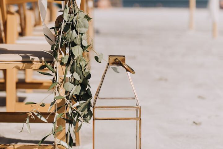 Outdoor wedding area