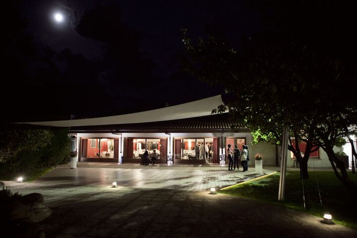Outdoor banquet area