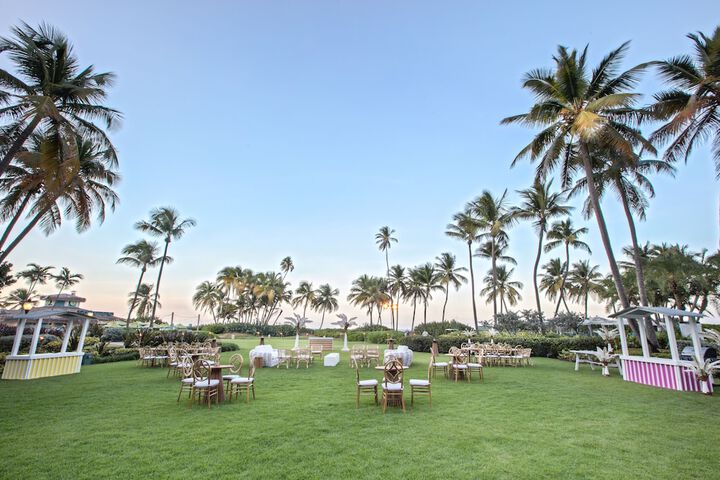 Outdoor banquet area