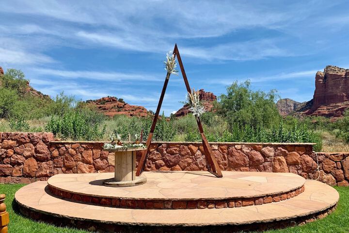 Outdoor wedding area