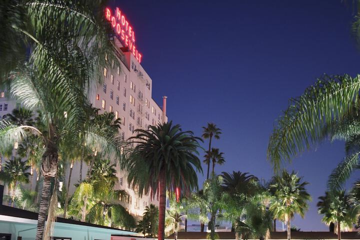 Exterior of The Roosevelt, fifth on our list of great group hotels in Los Angeles