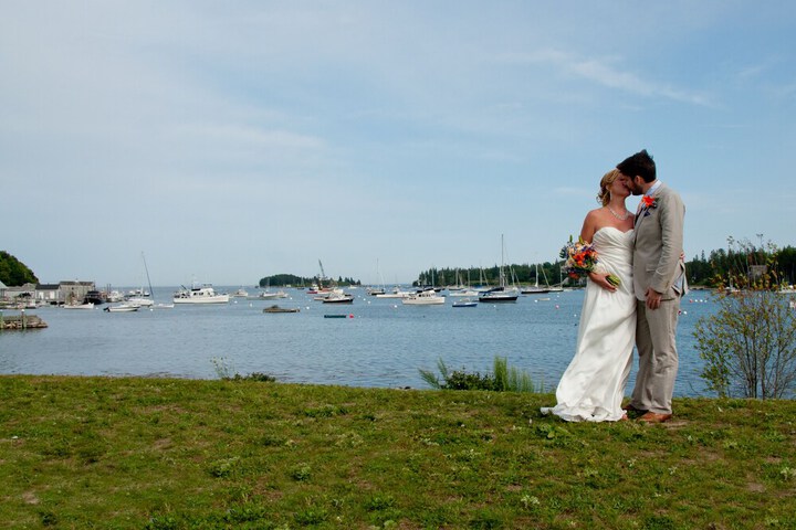 Outdoor wedding area