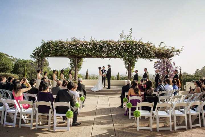 Outdoor wedding area