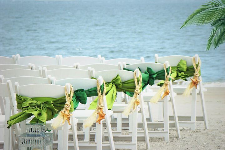 Outdoor wedding area