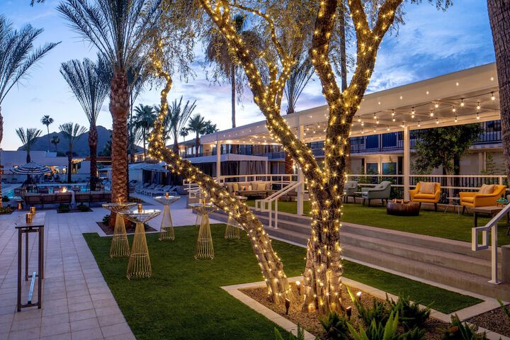 Outdoor banquet area